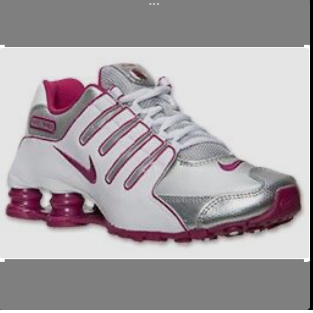 Vintage Nike Shox NZ SL Sneakers White Silver Pink 366571-161 Women's Sz 8.5